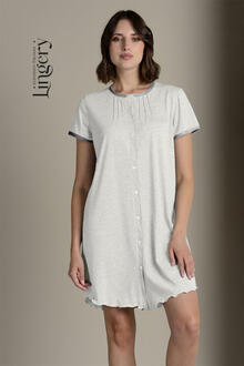 CAMICIA DA NOTTE DONNA MANICA LUNGA JERSEY 