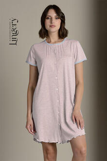 CAMICIA DA NOTTE DONNA MANICA LUNGA JERSEY 