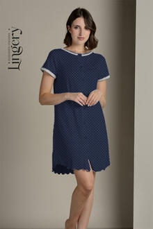 CAMICIA DA NOTTE DONNA MANICA LUNGA JERSEY 