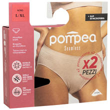 CONFEZIONE X 2 SLIP VITA ALTA MICROFIBRA CON INSERTO RIGATO 