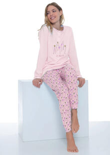 PIGIAMA DONNA LUNGO JERSEY 