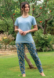 PIGIAMA DONNA MEZZA MANICA PANTALONE LUNGO 