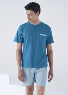 PIGIAMA UOMO MEZZA MANICA PANTALONCINO IN SCATOLA 