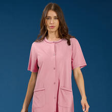 VESTAGLIA DONNA JERSEY MEZZA MANICA ABBOTTONATA 