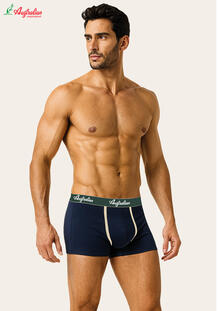 BOXER UOMO BORDI IN CONTRASTO COTONE ELASTICIZZATO 