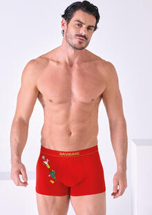 BOXER UOMO ELASTICIZZATO ELASTICO ESTERNO NATALIZIO 