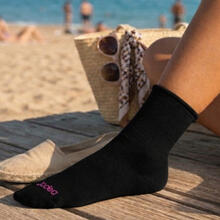 CALZINO DONNA FILO SCOZIA SENZA BORDO TAGLIO LASER 