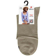 CALZINO DONNA MODA LUREX COLORI CHIARI 