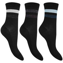 CALZINO DONNA MODA LUREX COLORI SCURI 