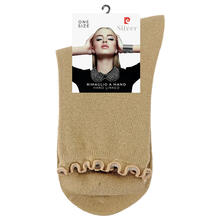 CALZINO DONNA MODA SMOLLATO TAGLIO VIVO 