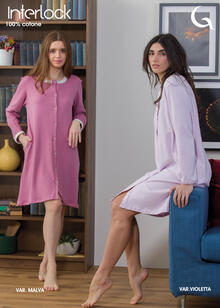 CAMICIA DA NOTTE BOTTONI INTERLOCK 