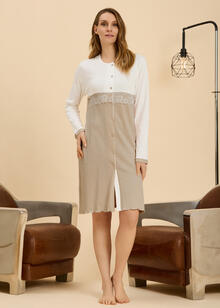 CAMICIA DA NOTTE DONNA INTERLOCK APERTA 