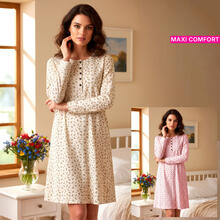 CAMICIA DA NOTTE DONNA INTERLOCK CALIBRATA 