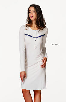 CAMICIA DA NOTTE DONNA MANICA LUNGA 