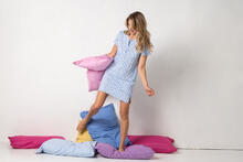 CAMICIA DA NOTTE DONNA MEZZA MANICA 