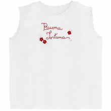 CAMICINA DELLA FORTUNA IN PURO COTONE CON RICAMO A MANO 