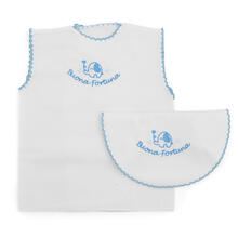 CAMICINA FORTUNA +BAVETTA MUSSOLA SMERLATA A MANO 