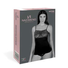 CANOTTIERA DONNA SPALLA STRETTA CON CARRE  IN PIZZO 