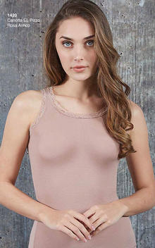 CANOTTIERA DONNA SPALLINA STRETTA IN CASHMERE 