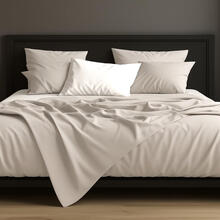 COMPLETO LETTO 2 PIAZZE MAXI RASO DI COTONE FERDERE 4 VOLAN 