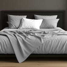 COMPLETO LETTO 2 PIAZZE MAXI RASO DI COTONE FERDERE 4 VOLAN 