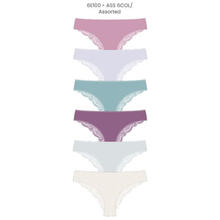 CONFEZIONE 2 PAIA BRASILIANA DONNA PIZZO 6 COLORI 