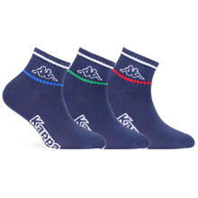 CONFEZIONE 3PZ CALZINO CORTO QUARTER BIMBO CON LOGO KAPPA 