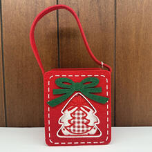 CONFEZIONE REGALO IN FELTRO CON STROFINACCIO CM 12X9X20 