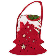 CONFEZIONE REGALO IN FELTRO CON STROFINACCIO CM 12X9X20 