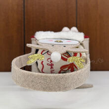 CONFEZIONE REGALO IN FELTRO CON STROFINACCIO CM 12X9X20 