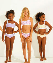 COORDINATO BAMBINA BRASSIERE+ SLIP CON TEMA STELLINA 