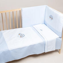 COORDINATO LETTINO 6 PEZZI RICAMATO PIUMONE CM 60X120