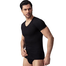 MAGLIA UOMO MEZZA MANICA COTONE SCOLLO A PUNTA 