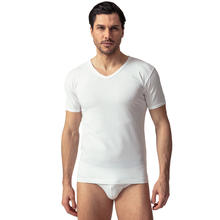 MAGLIA UOMO MEZZA MANICA ELASTICIZZATA SCOLLO A PUNTA 
