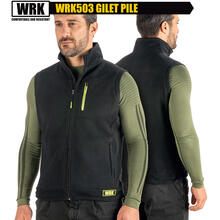 GILET SMANICATO IN PILE 