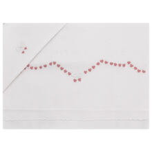 LENZUOLINO CULLA RICAMO A MANO PURO COTONE 