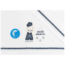 LENZUOLO 3 PZ CULLA 80X110 RICAMATO COTONE 