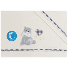 LENZUOLO 3 PZ CULLA 80X110 RICAMATO COTONE 