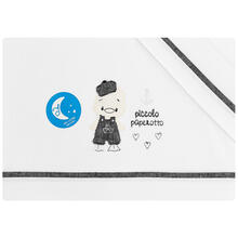 LENZUOLO 3 PZ CULLA 80X110 RICAMATO COTONE 