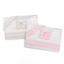 LENZUOLO 3 PZ CULLA RICAMATO CON CUORE RICAMATO 