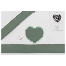 LENZUOLO 3 PZ CULLA RICAMATO CON CUORE RICAMATO 