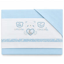 LENZUOLO 3 PZ LETTINO RICAMATO CM 120X180 