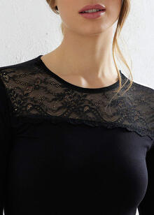 MAGLIA DONNA MANICA LUNGA IN PIZZO 