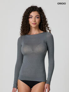 MAGLIA ESTERNABILE SCOLLO BARCA IN CASHMERE 