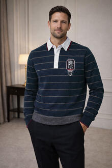 MAGLIA UOMO MANICA LUNGA LANA SMACCHINATA 