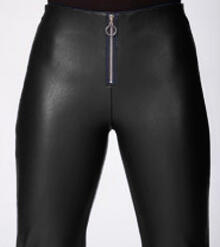 PANTALONE 7/8 A  ZAMPA CON EFFETTO PELLE 