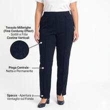 PANTALONE DONNA MILLERIGHE TAGLIE CALIBRATE PRIMAVERILE 