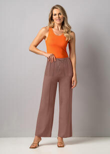 PANTALONE LARGO VISCOSA ELASTICIZZATA 