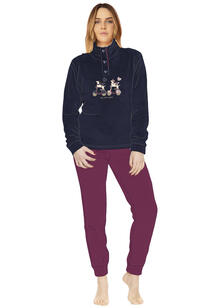 PIGIAMA DONNA CORAL FULL ZIP 