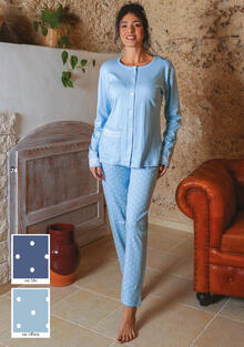 PIGIAMA DONNA INTERLOCK APERTO 